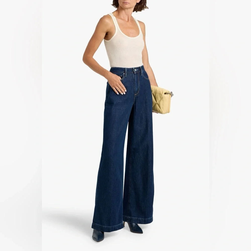 PAIGE Dark Blue Flare Jeans - Picture 1 of 15
